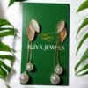 Double-leaf tassel drop earrings Ruya Jewels