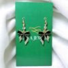 Black Bow Drop Earrings Ruya Jewels