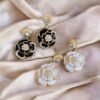 Pearly camellia earrings Ruya Jewels